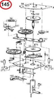 Getriebe komplett (Pos. 145) NICHT MEHR LIEFERBAR