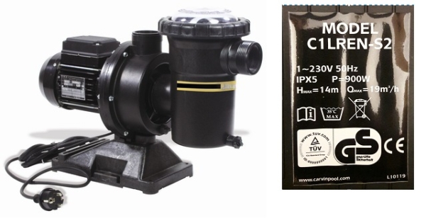 Schwimmbadpumpe Jacuzzi, C1LREN-S2, 1PS, 230 V