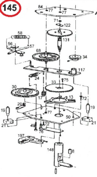 Getriebe komplett (Pos. 145) NICHT MEHR LIEFERBAR