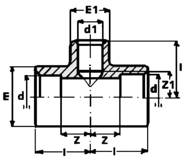 T-Stück 90° Reduziert