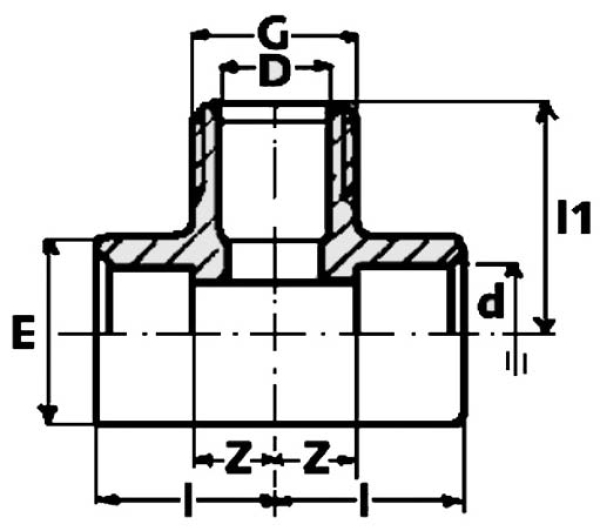 T-Stück 90° Reduziert AG